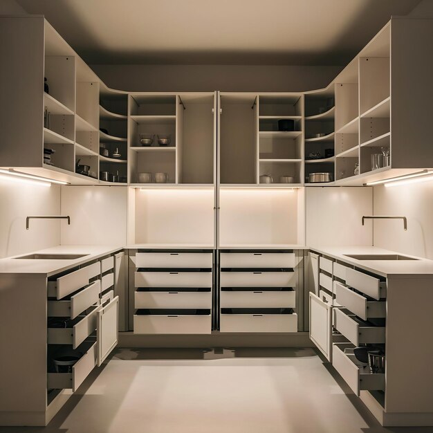 Modular kitchen cabinet interiors