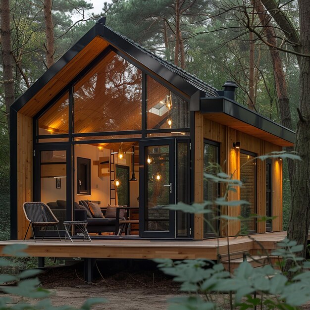 Photo modular tiny house for glamping