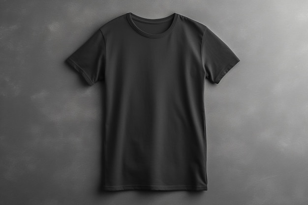 Moeiteloze eenvoud zwarte tshirt mockup op witte achtergrond