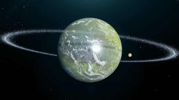 Foto moeras exoplaneet met ring