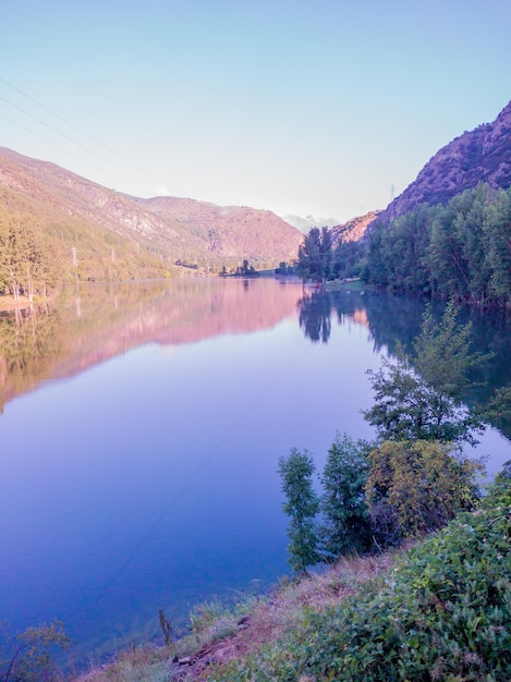 Moeras met de Pyreneeën erachter