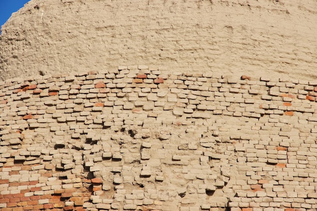 Mohenjo daro-ruïnes sluiten de Indus-rivier in het Larkana-district Sindh, Pakistan
