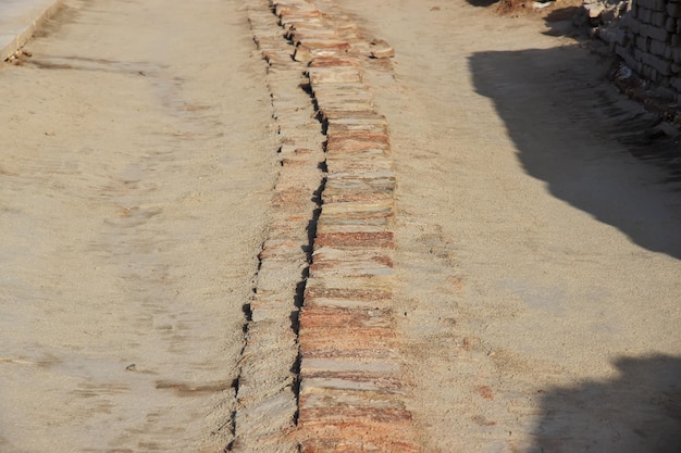 Mohenjo daro-ruïnes sluiten de indus-rivier in het larkana-district sindh, pakistan