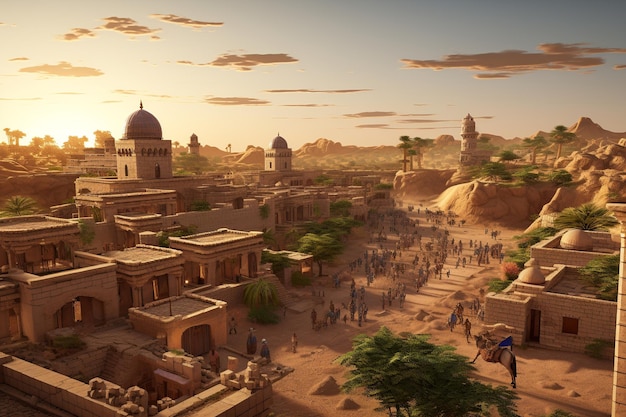 MohenjoDaro at Dusk Digital Glimpse to Ancient Urban Mastery