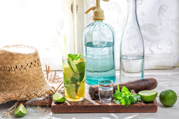 Mohito met verse huisgemaakte ingrediënten