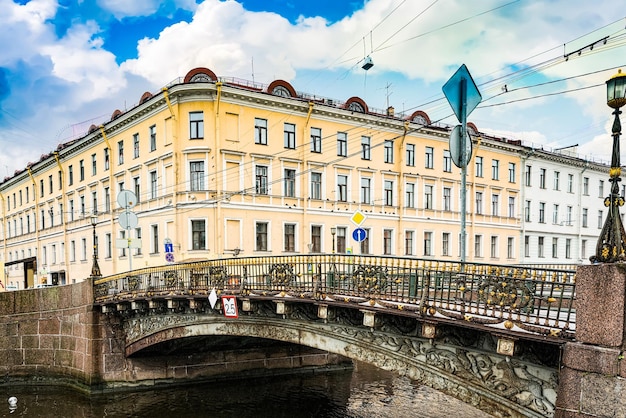 Moika's Embankment river in Saint Petersburg Russia