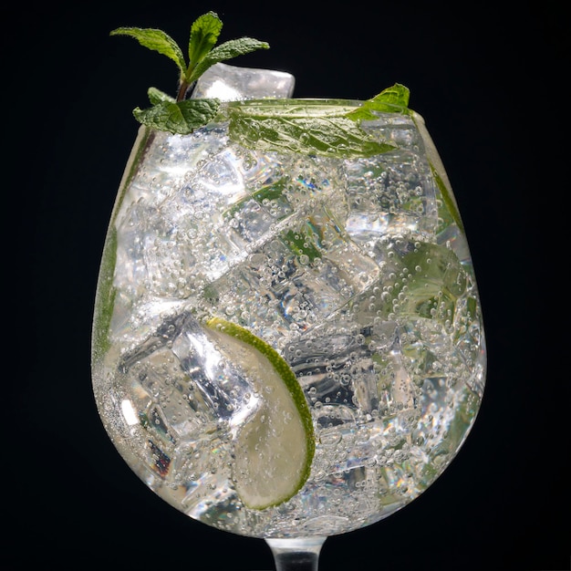 Mojito cocktail is a traditional and popular summer alcoholic or nonalcoholic drink