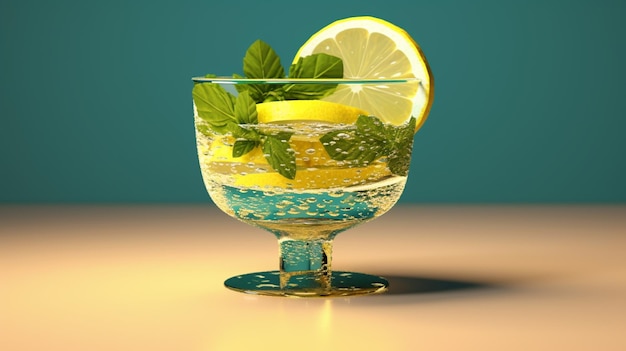 mojito cocktail isolated HD 8K wallpaper Stock Photographic Image