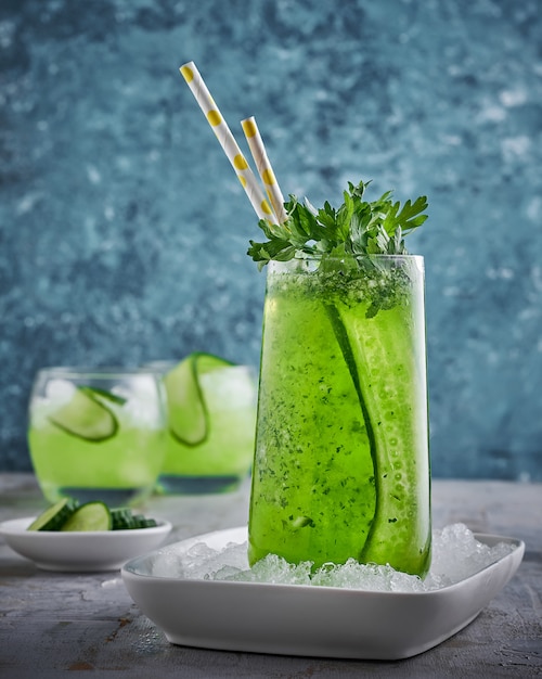 mojito cocktail on wood table