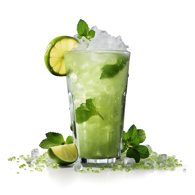 Photo mojito summer refreshing cocktail with ice and mint perfect for drink catalog