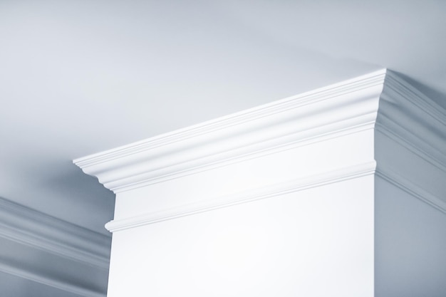 Molding on ceiling detail interior design and architectural abstract background