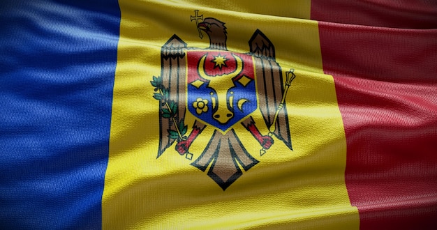 Иллюстрация фона национального флага Молдовы Символ страны