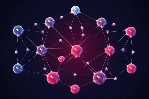 Foto moleculair netwerk neuraal patroon professionele fotografie