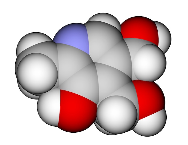 Moleculaire structuur van pyridoxine vitamine b