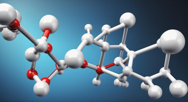 Moleculaire structuur Wetenschappelijke 3D-rendering Wetenschap Achtergrond