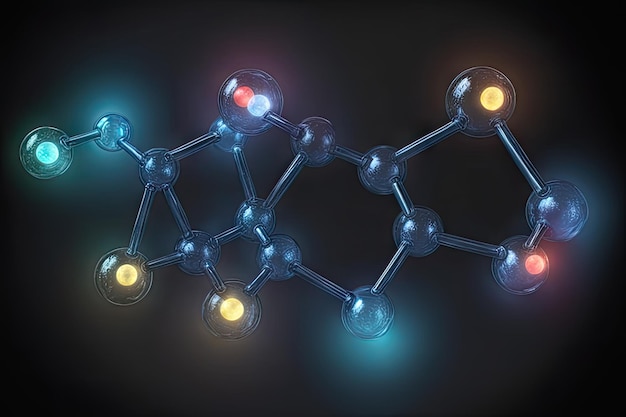 molecular colored light concept