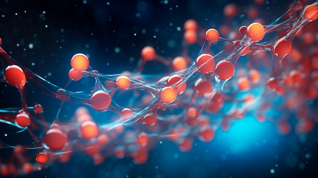 Foto connessione molecolare del dna ai generativa