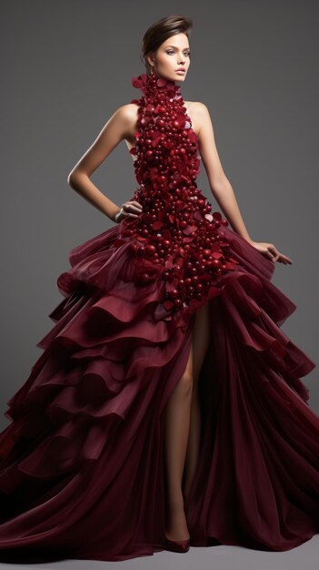 Photo molecular gastronomy meets whimsical couture the cranberry gown takes center stage in holiday fashi