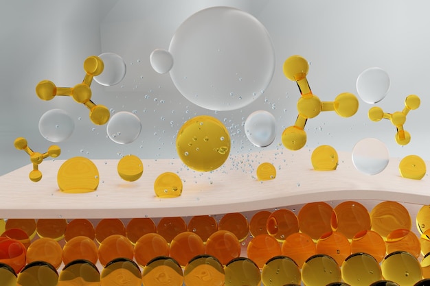 Foto microbiologia molecolare siero cosmetico prodotto salute bellezza