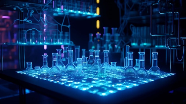 分子ナノテクノロジーの科学的調査 研究室での実験とハイテク ジェネレーティブ AI