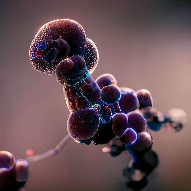 Photo molecular protien structure