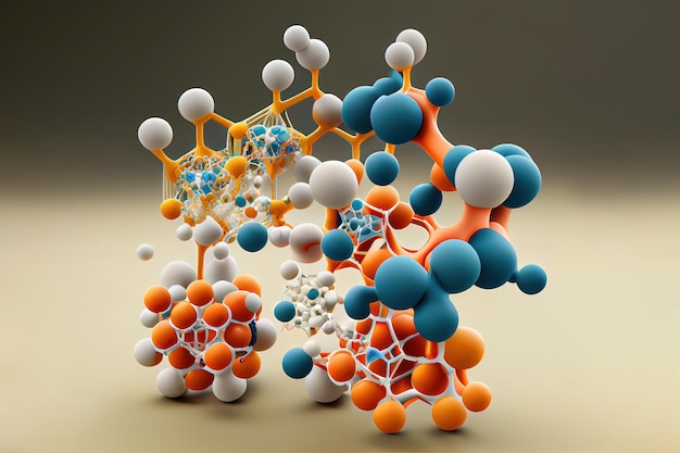 Foto struttura molecolare ai generativa
