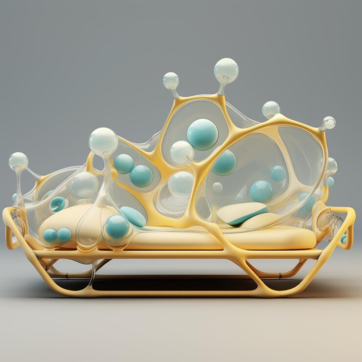 Photo molecular structure inspired bed with dynamic energy flow