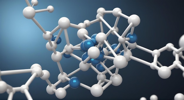 分子構造 科学 3D レンダリング