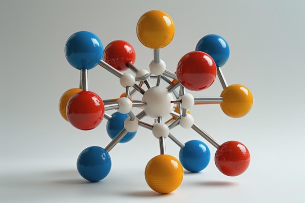 Molecule Atom Model Abstract structure science and medical concept AI Generated