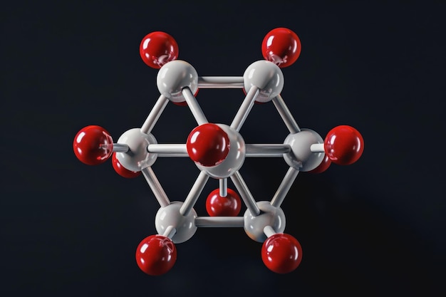 Molecule Atom Model Abstract structuur wetenschap en medisch concept AI gegenereerd