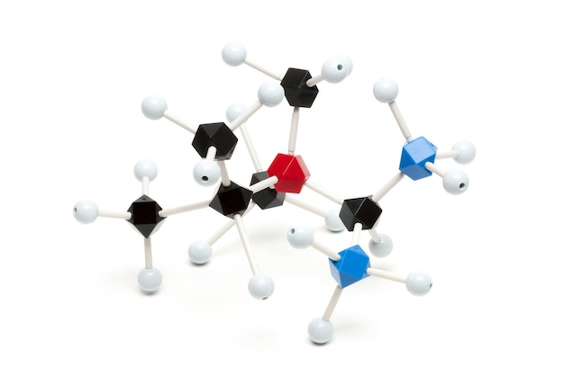 Photo molecule model on white