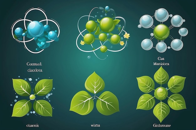 Moleculen van broeikasgassen