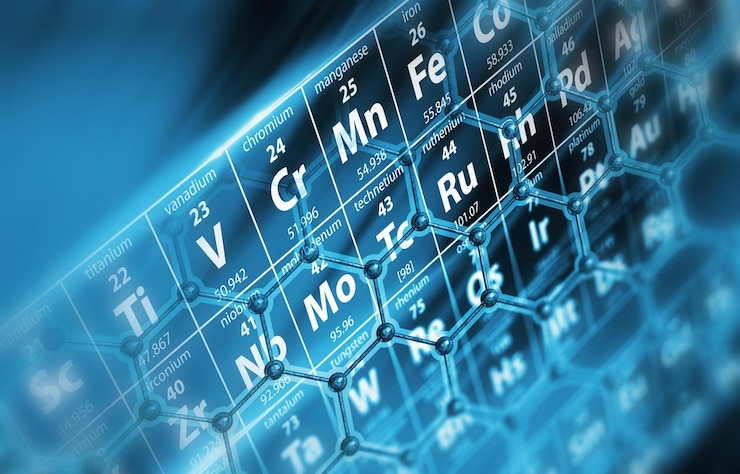 Foto moleculen van het periodiek systeem