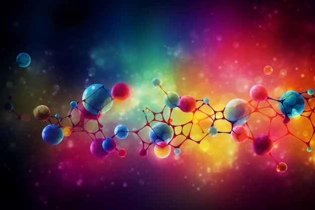 Photo molecules science background