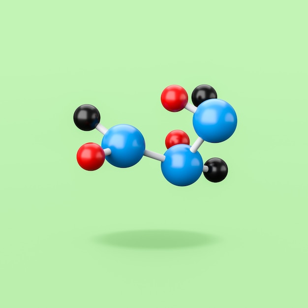 Molecuulvorm op groene achtergrond