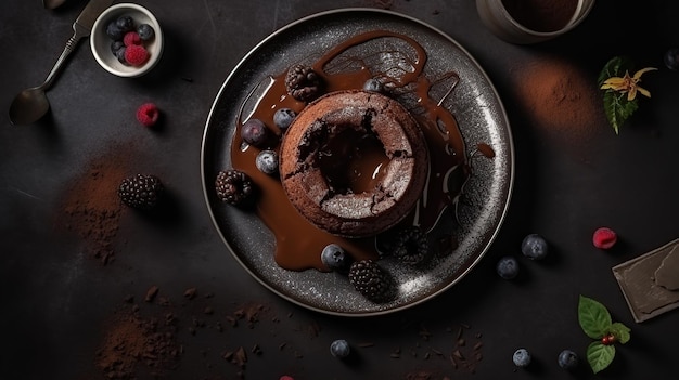 Molten chocolate cake