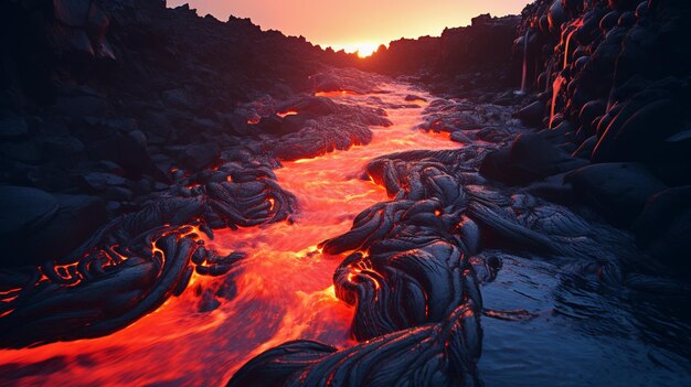 molten lava AI Generative