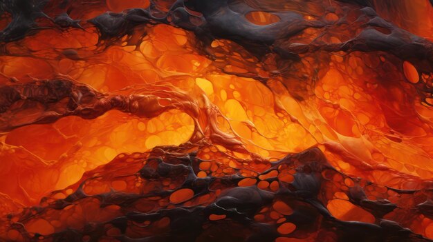 写真 溶けた溶岩の背景の質感