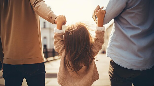 写真 母と父と子供