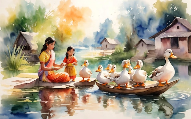 Duck Painting by Nilesh Harendra Mishra