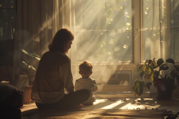 Photo mom receiving a heartfelt storytelling session oct