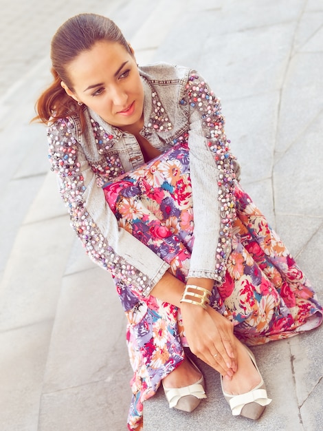 Photo moment of rest. portrait of young woman