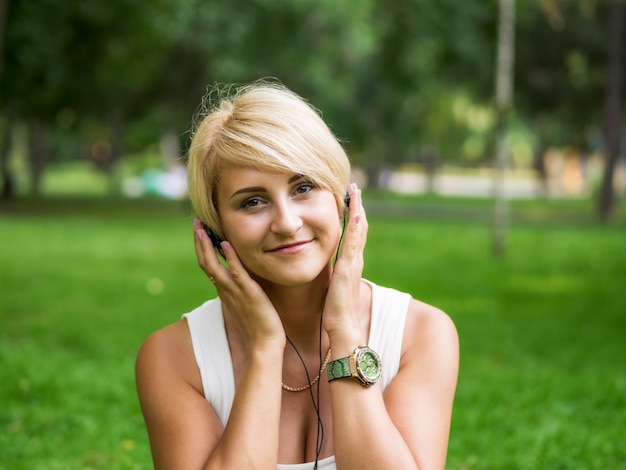 Moment of rest. Summer time. In the park