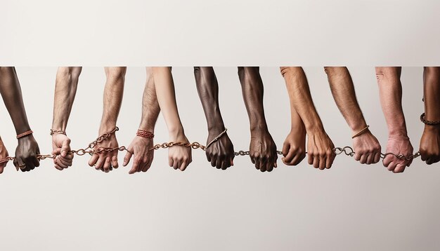 A moment of solidarity with people from various walks of life forming a human chain leprosy day