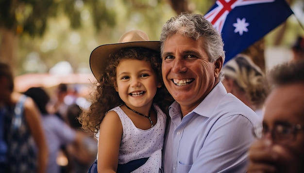 the moment of a traditional Australia Day citizenship ceremony