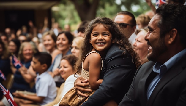 Photo the moment of a traditional australia day citizenship ceremony