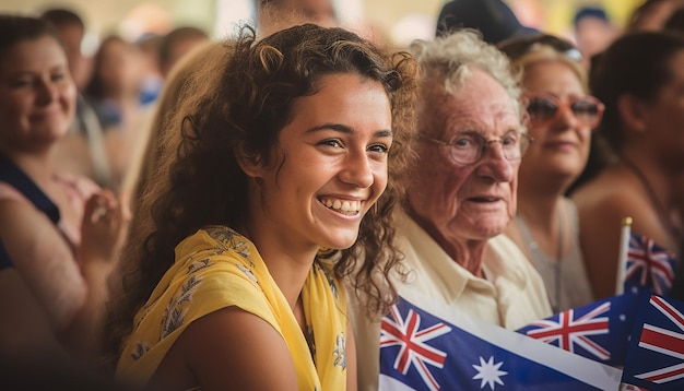Момент традиционной церемонии придания гражданства в День Австралии