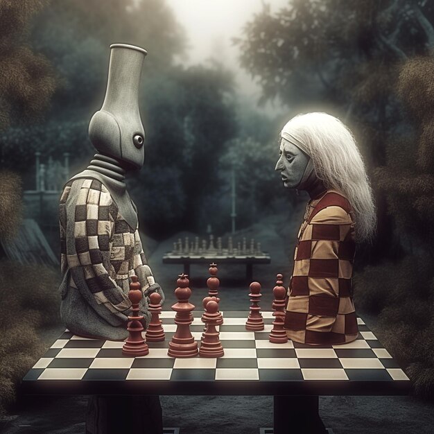 Foto momentopname van schaak