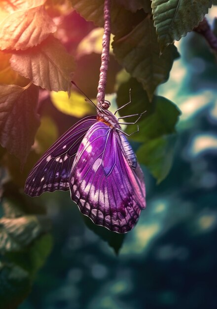 Foto momentopname van vlinder