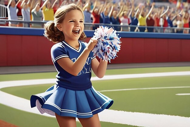 Foto la piccola cheerleader della mamma